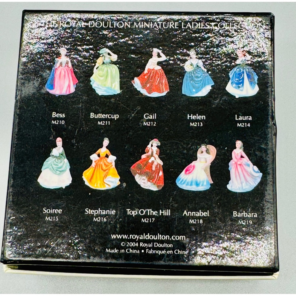 Royal Doulton Figurine Barbara Pink Blue Miniature Lady 16217 2.5 inch - Picture 10 of 11